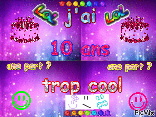 J'AI 10 ANS - GIF animate gratis