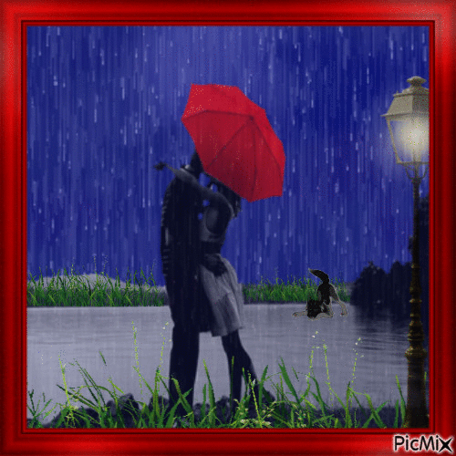 Y la lluvia caerá ....♪ ♫ ♩ ♬ - GIF animado grátis
