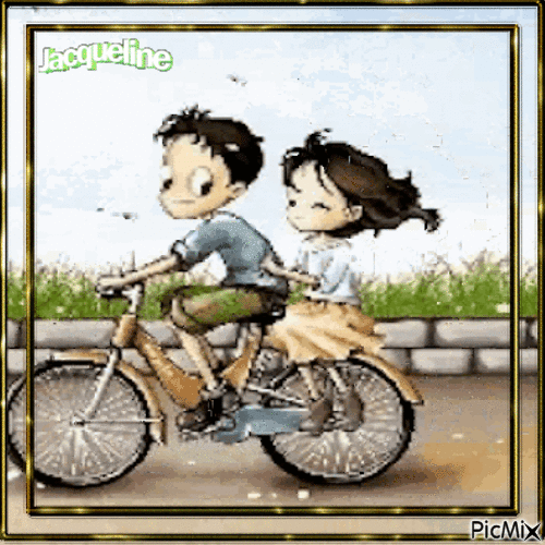 a bicyclette !!!!! - 無料のアニメーション GIF