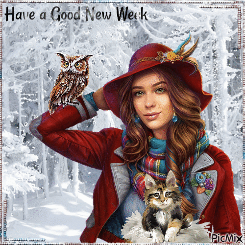 Have a Good New Week. Winter - Δωρεάν κινούμενο GIF
