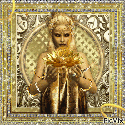 gold lotus - Gratis animeret GIF