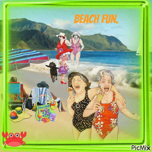 BEACH FUN - 無料のアニメーション GIF