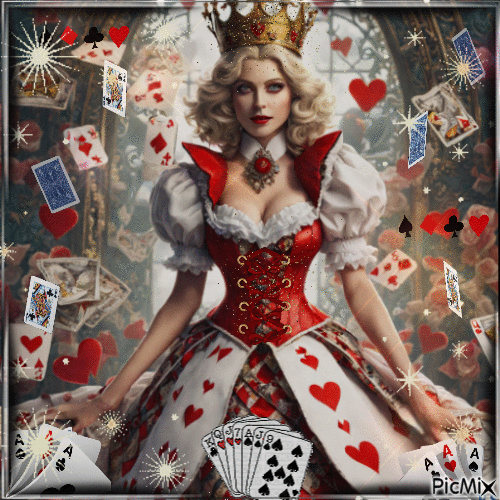 reina de cartas - Besplatni animirani GIF