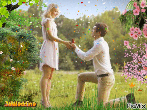 demande au mariage - Ingyenes animált GIF