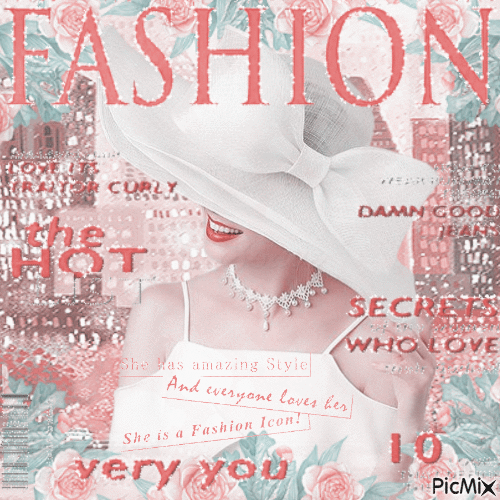 Fashion woman cover magazine - GIF animé gratuit