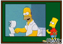 Bart a Homer - Darmowy animowany GIF