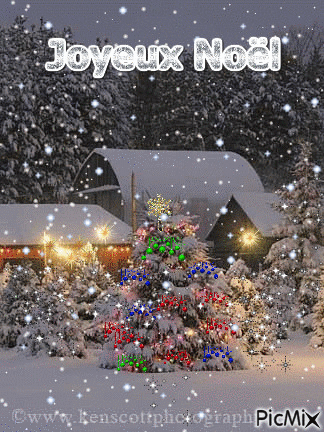 Joyeux Noël 2018 - Бесплатный анимированный гифка