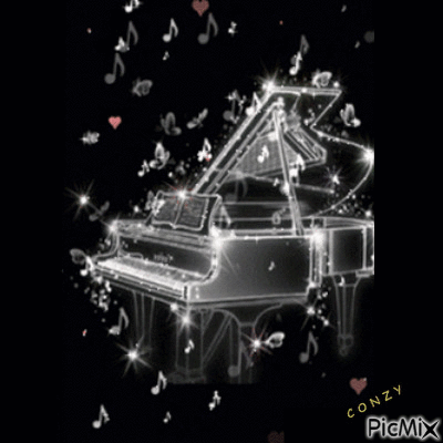 Piano - Animovaný GIF zadarmo