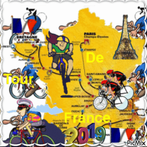 Le Tour de France - Darmowy animowany GIF