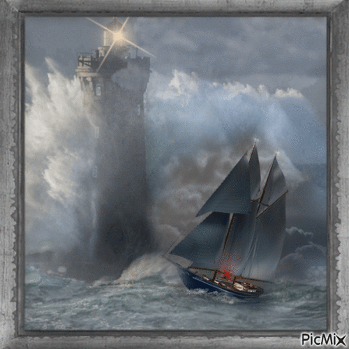 Sturm auf der See - Ingyenes animált GIF