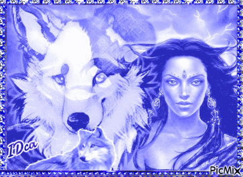 Belle et les loups - Ingyenes animált GIF