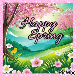 Happy Spring - GIF animé gratuit