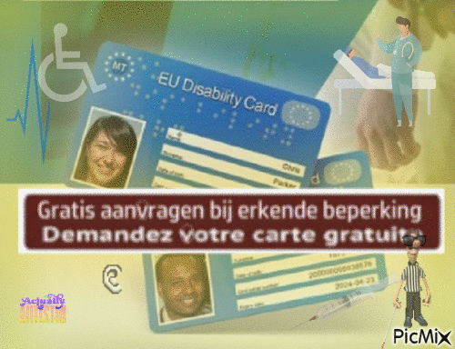 EDC card  EU disability card - GIF animate gratis