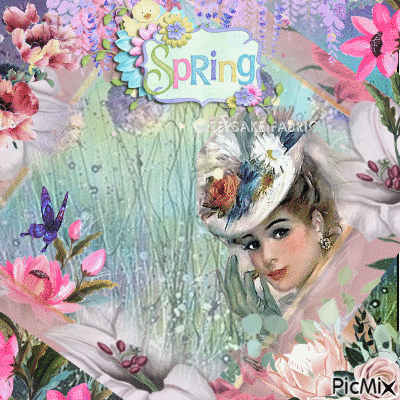 spring watercolor - Ilmainen animoitu GIF