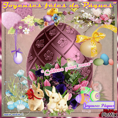 * Joyeuses fêtes de Pâques * - Безплатен анимиран GIF