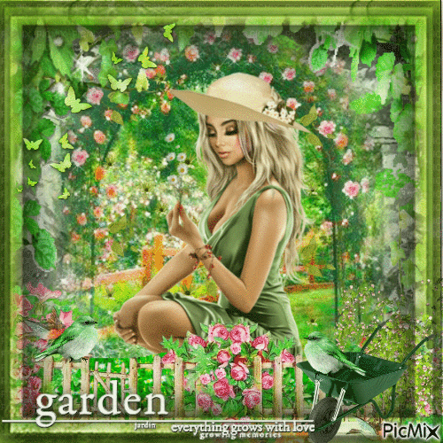 Garden - Green tones - Free animated GIF