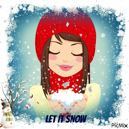 LET IT SNOW - GIF animado grátis