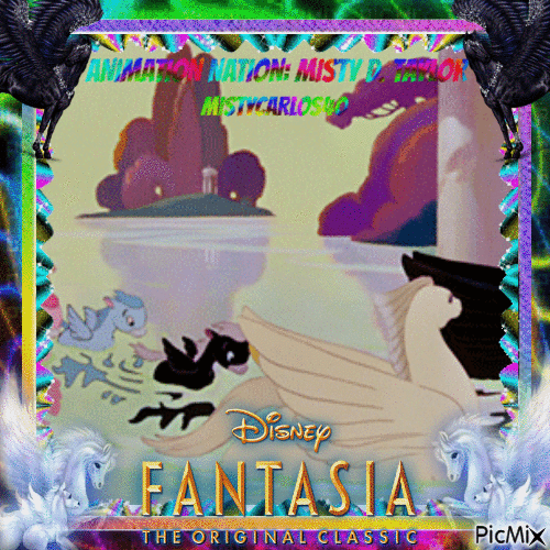 Disney Fantasia Pegasus Family - Безплатен анимиран GIF