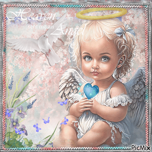 Bébé ange 🌻🌿🌺 - GIF animado gratis