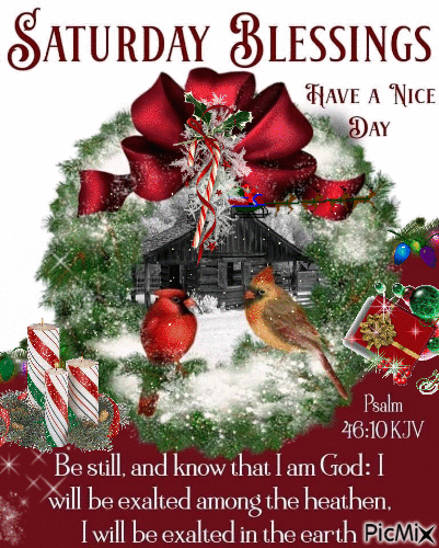 Christmas Saturday Blessings - Free animated GIF