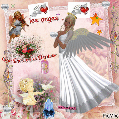 Les anges - Musique . Colombe § - GIF animate gratis