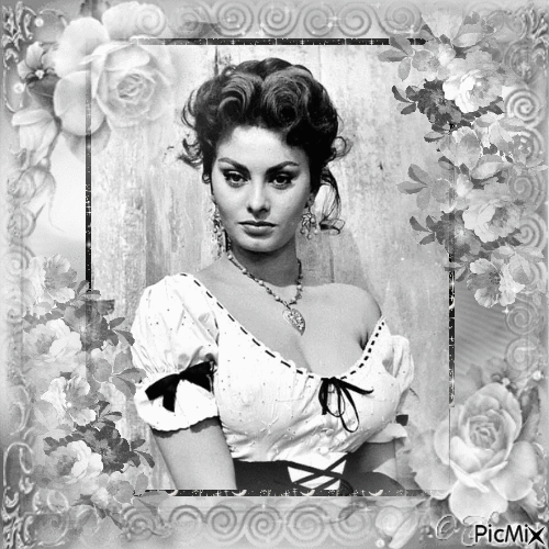 Sophia Loren, Actrice Italienne - Безплатен анимиран GIF