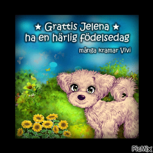 Grattis Jelena 2023 - GIF animate gratis