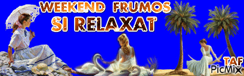 WEEKEND PLACUT  SI  RELAXAT - 免费动画 GIF
