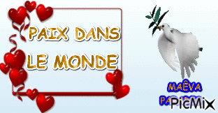 PAIX DANS LE MONDE - Animovaný GIF zadarmo