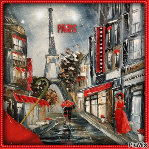 Rainy Evening in Paris-RM-08-22-23 - Darmowy animowany GIF