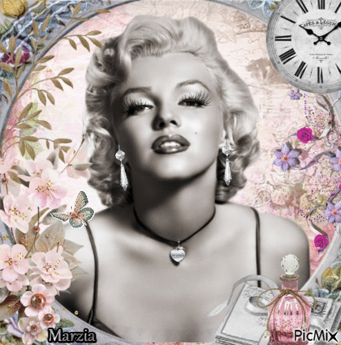 Marylin Monroe portrait vintage - Besplatni animirani GIF