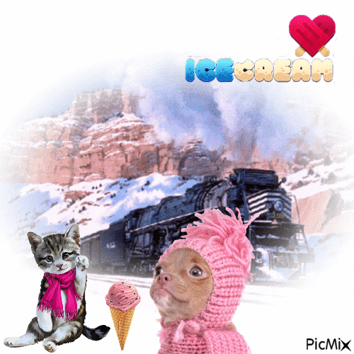 Ice Cream Mountain - GIF animado grátis