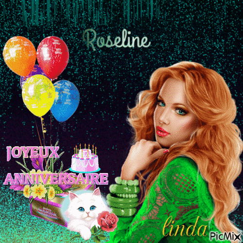 Bonne anniversaire Rosie - 無料のアニメーション GIF