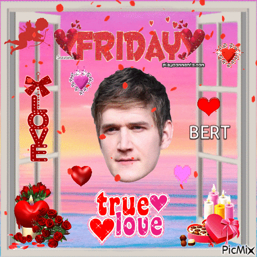 Friday True Love Bert - GIF animé gratuit