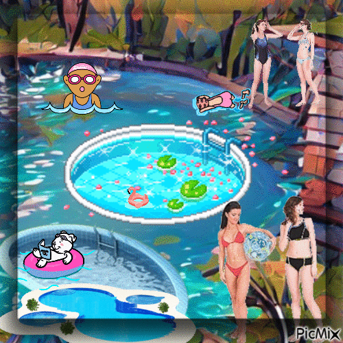 As piscinas - Gratis animeret GIF