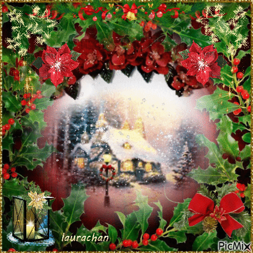 Paesaggio natalizio - laurachan - Gratis geanimeerde GIF