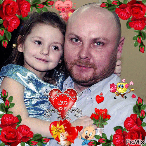 Отец и дочь. - Free animated GIF