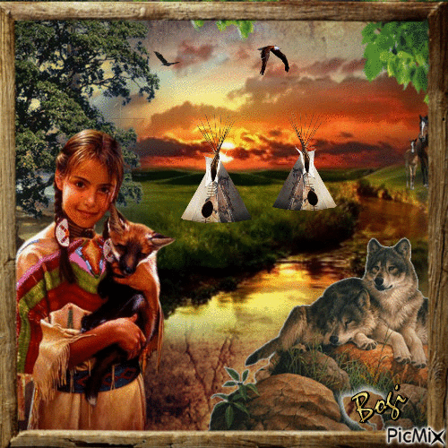 Amerindian girl... - Ingyenes animált GIF