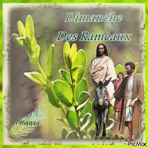 Dimanche des Rameaux - Бесплатный анимированный гифка
