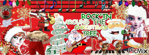 ROCKING AROUND THE CHRISTMAS TREE - GIF animé gratuit