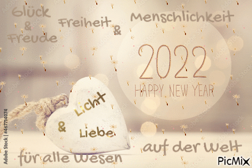 Happy New Year 2022 - Animovaný GIF zadarmo