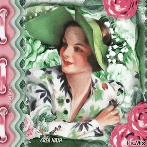Portrait femme vintage - Bezmaksas animēts GIF