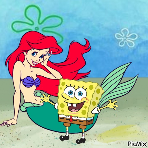 Spongebob and Ariel - gratis png