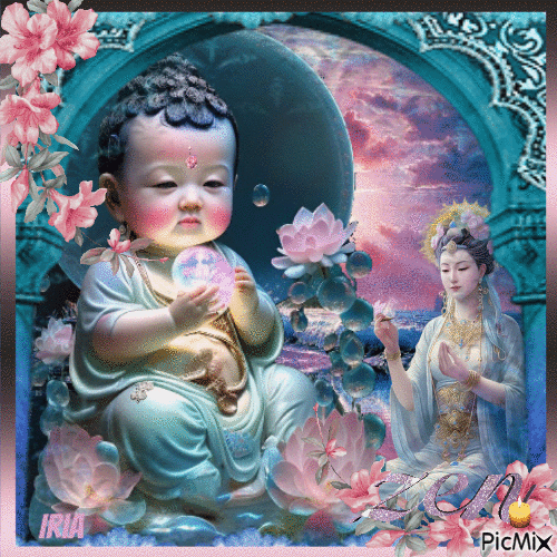 Buddha - Animovaný GIF zadarmo