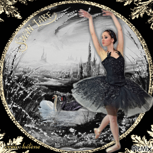 Ballet avec un tutu noir - Bezmaksas animēts GIF