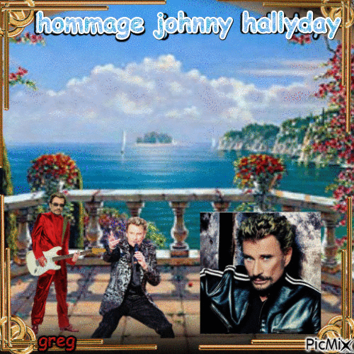 hommage a Johnny Hallyday - GIF animé gratuit