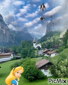 Volando golondrinas - GIF animasi gratis