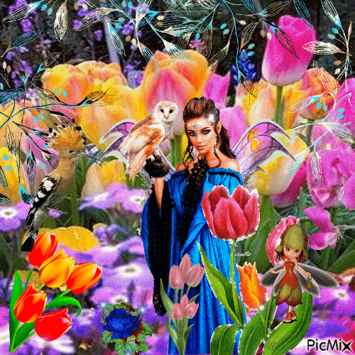 цветочная фея - Ingyenes animált GIF