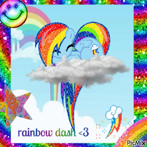 Rainbow dash <3 - Gratis animerad GIF