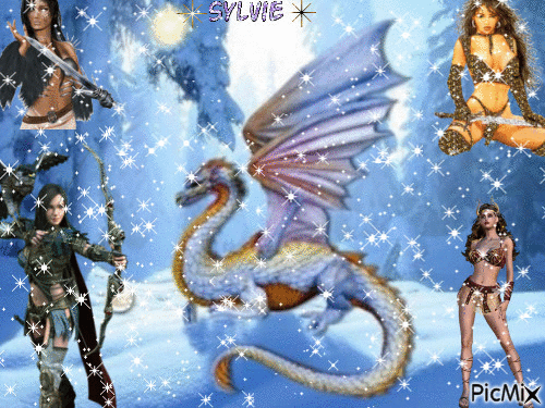 combattre les dragons ma création a partager sylvie - Animovaný GIF zadarmo